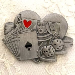 Vintage OAJC Gaming Pin Brooch